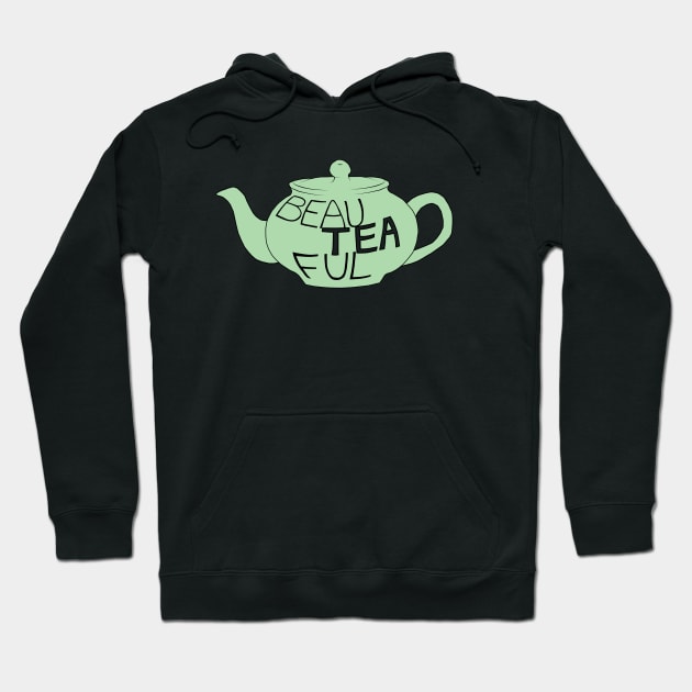 Green teapot Hoodie by Johka